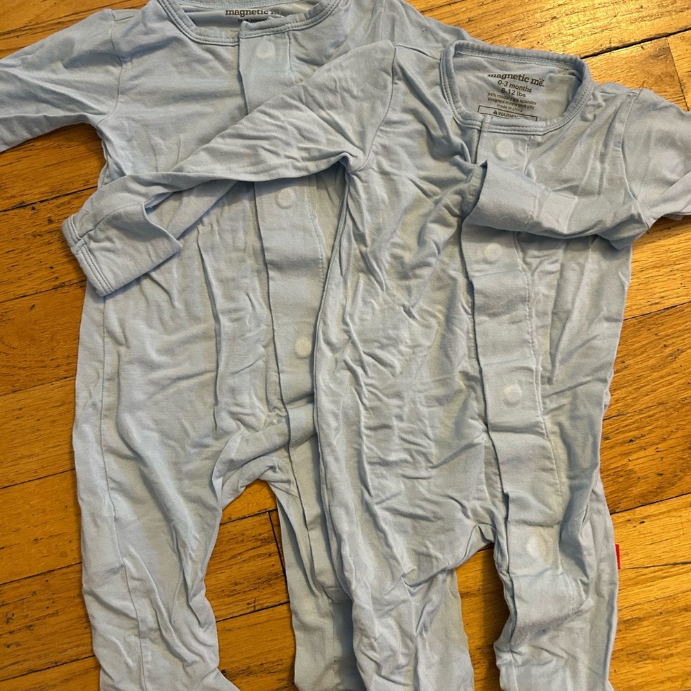 TWO Magnetic Me Sky Blue Kids Footies